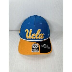 UCLA Bruins Hat Cap NCAA '47 Brand Blue MVP DP Script Adjustable Snapback Rope